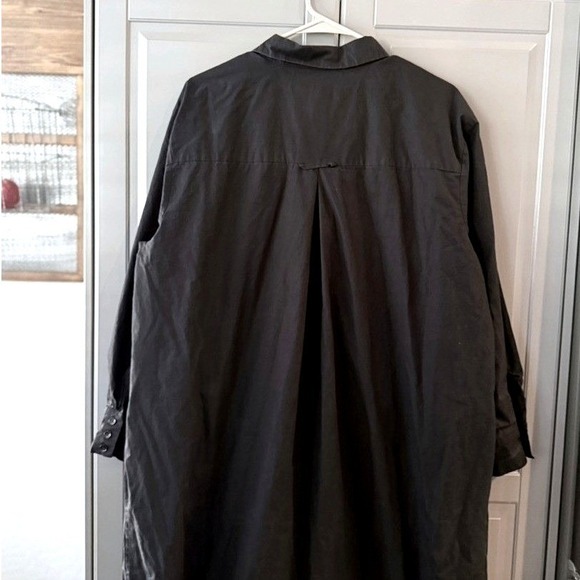 Anthropologie Maeve The Soren Long-Sleeve Shirt Dress,Black,1X - Picture 9 of 11